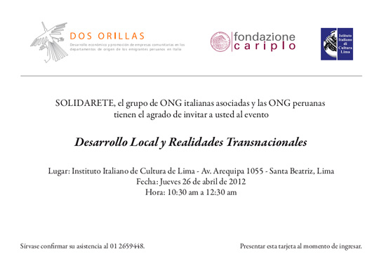 Evento sobre el tema de la migración el jueves 26 de abril