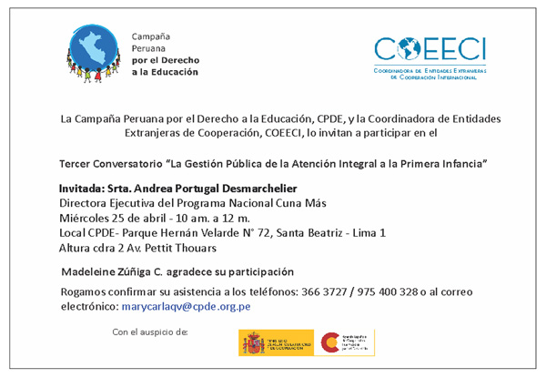 Conversatorio La Gestión Pública de la Atención Integral a la Primera Infancia