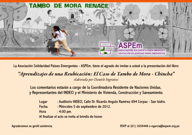 ASPEm presenta los “Aprendizajes de una Reubicación: El Caso de Tambo ...