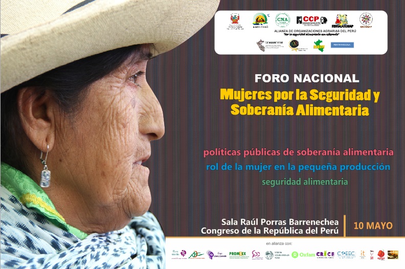 Este viernes 10 de mayo. Foro Nacional de Mujeres por Seguridad y Soberanía Alimentaria
