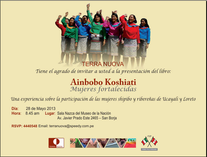 Presentación del libro: Una experiencia sobre la participación de las mujeres shipibo y ribereñas de Ucayali y Loreto