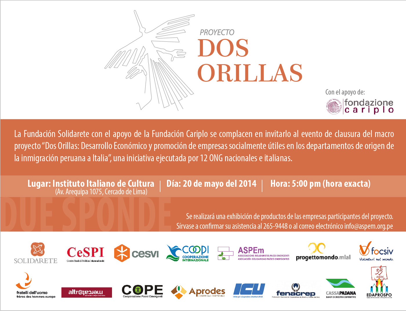Clausura de Proyecto "Dos Orillas" sobre inmigración peruana e italiana
