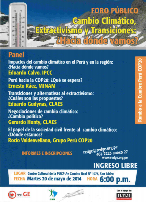 Foro Público Cambio Climático, Extractivismo y Transiciones: ¿Hacia dónde vamos?
