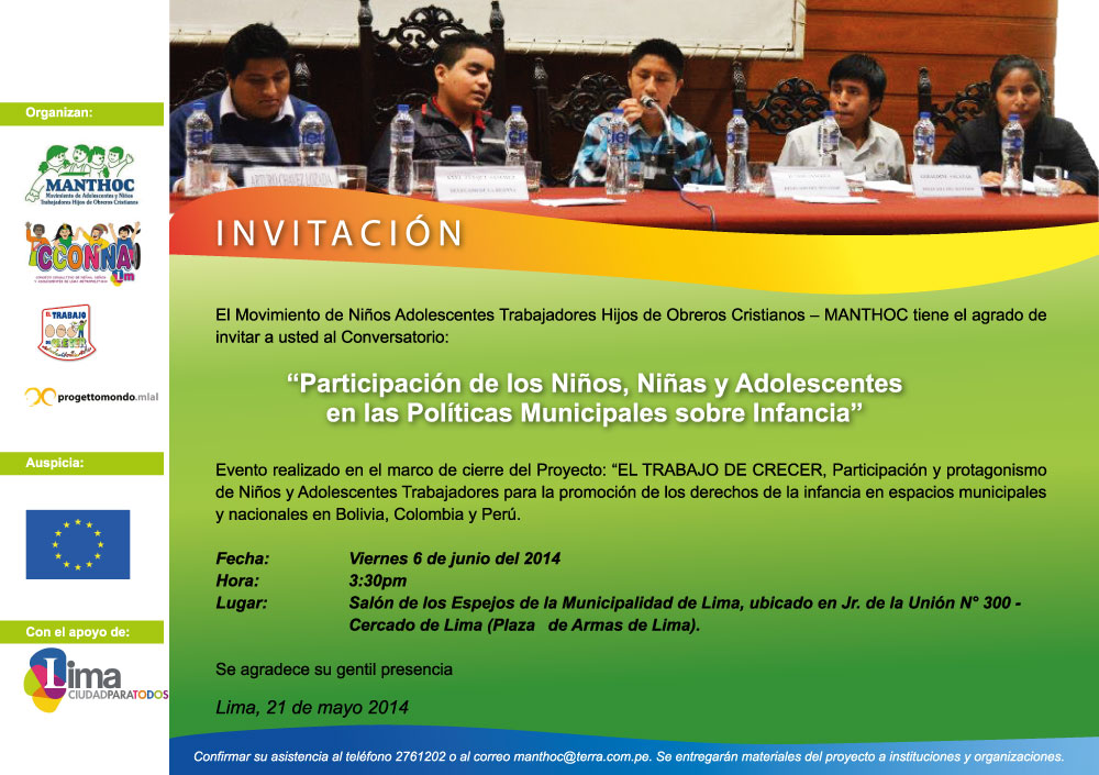 Conversatorio: Participación de niños, niñas y adolescentes en políticas municipales de infancia