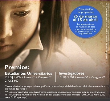 I Concurso Nacional: INVESTIGANDO LA VIOLENCIA ESCOLAR EN EL PERÚ