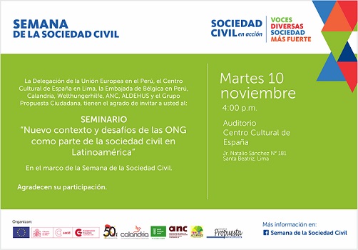 Seminario Nuevo contexto y desafíos de las ONG