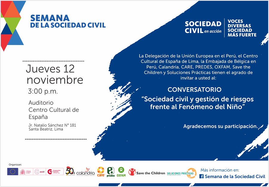 Conversatorio: Sociedad civil y gestión de riesgos frente al Fenómeno del Niño