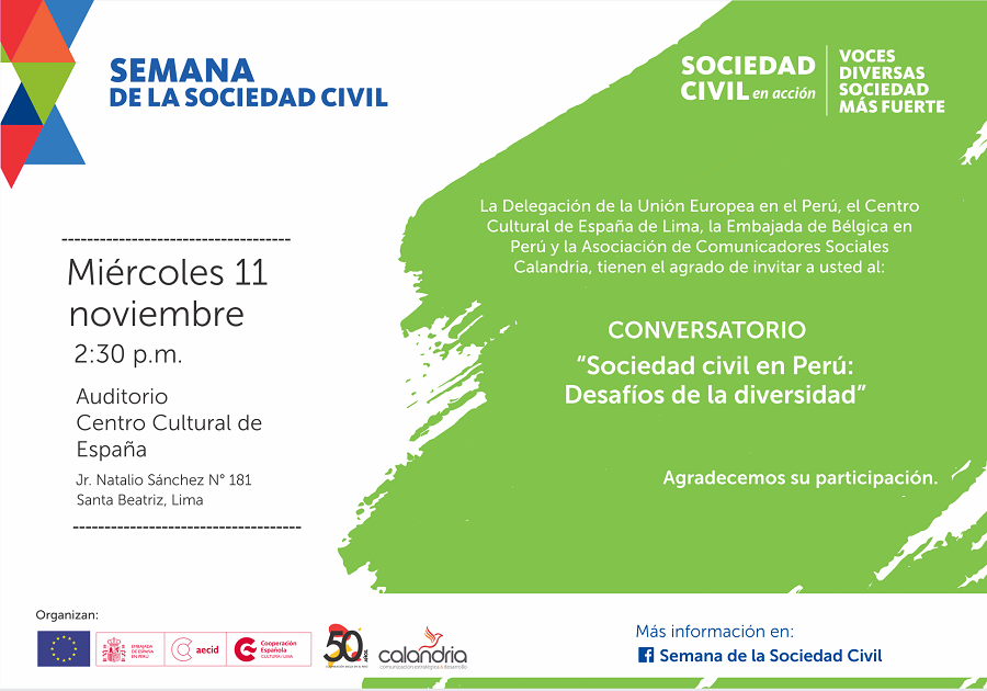 Conversatorio: Sociedad civil en Perú: Desafíos de la diversidad"