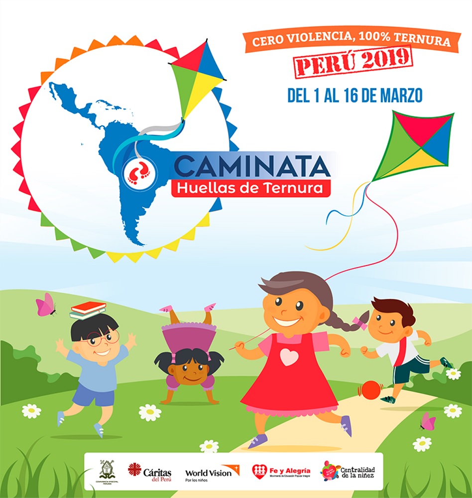 La Caminata Huellas de la Ternura llegó a Perú para recorrido de 15 días buscando promover la cero violencia contra la niñez