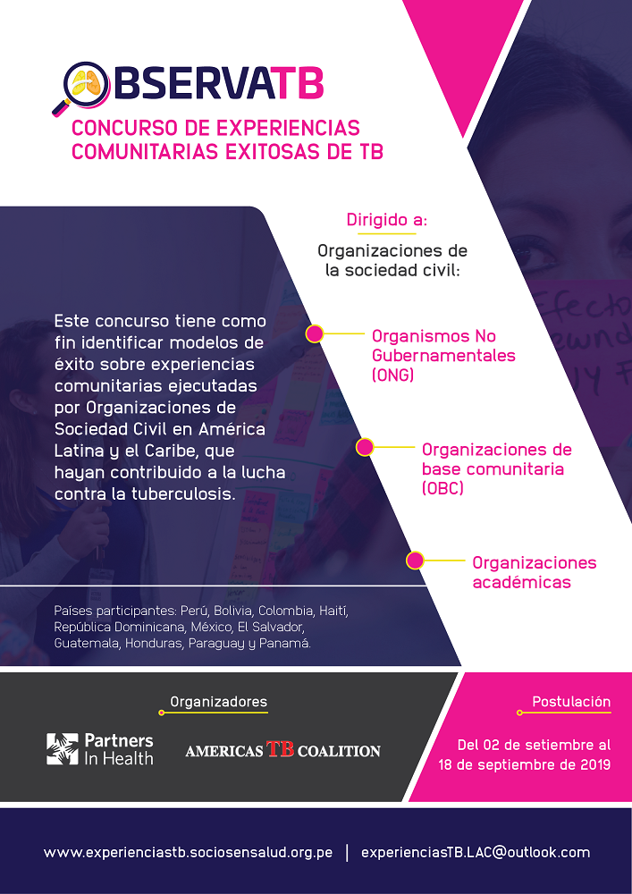 Concurso: Experiencias Comunitarias Exitosas de Tuberculosis
