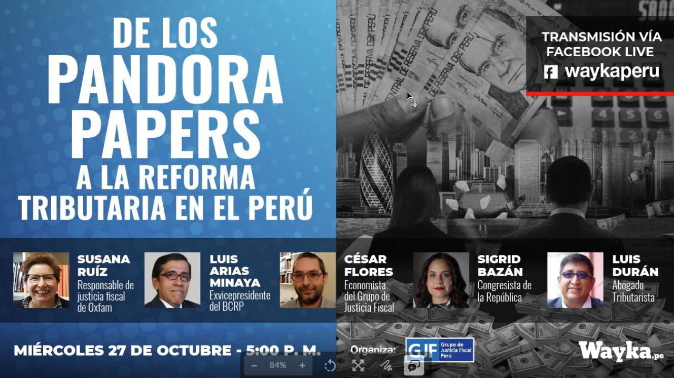 De los #PandoraPapers a la reforma tributaria en el Perú