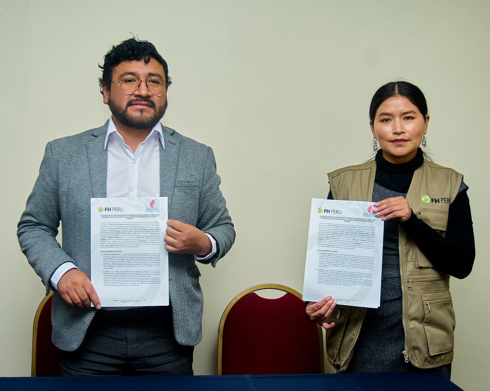 Firman Alianza por una niñez libre de anemia en Huancavelica