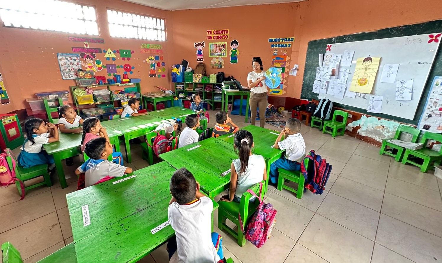Escolares de educación inicial identifican recursos ecoturísticos de su localidad, en la región San Martín