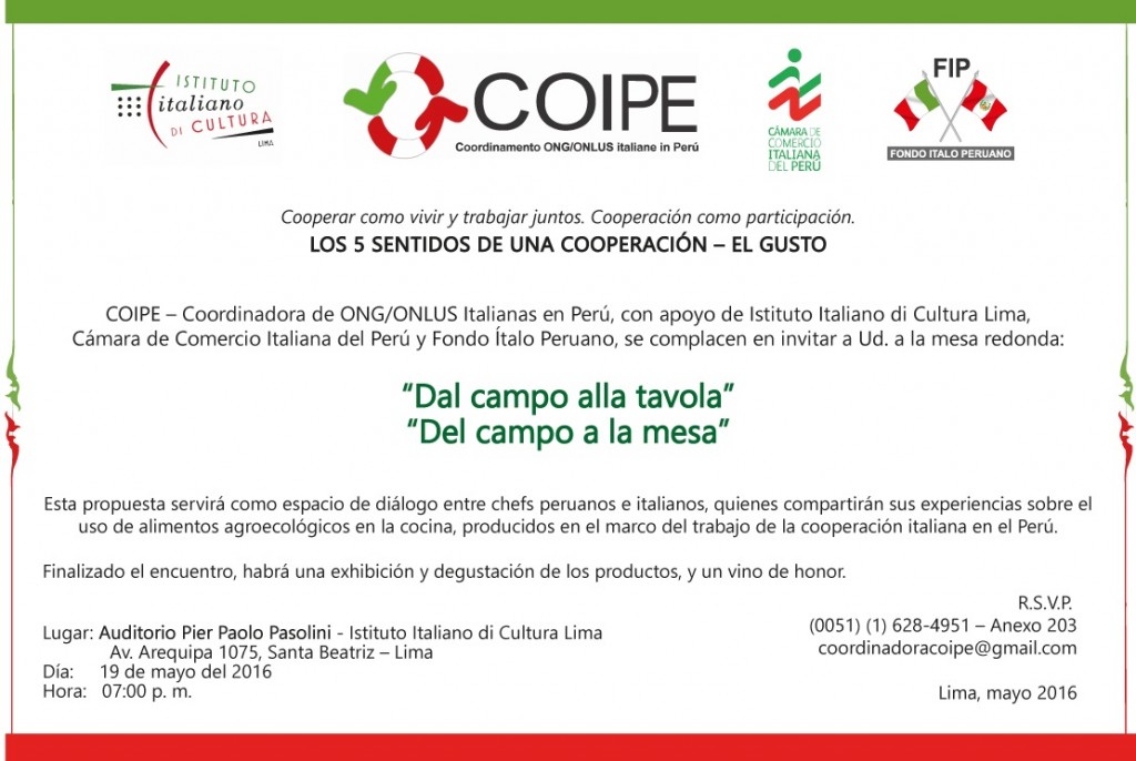 Del Campo a la Mesa_Evento COIPE_19mayo2016